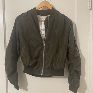 Green bomber jacket
